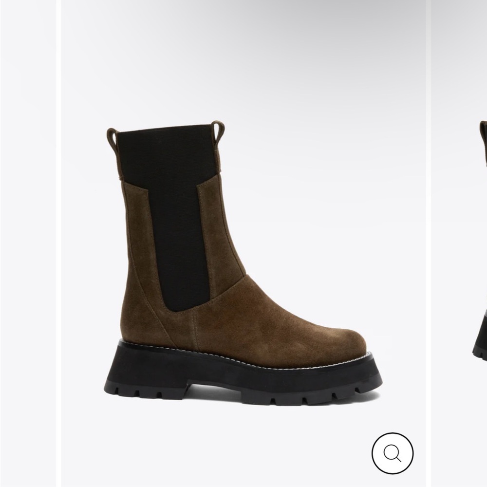 Phillip Lim. Lug Sole Combat Boot. Olive color.